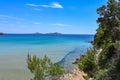 Beautiful Summer scenery at Chrisi Milia beach in Alonissos island, Greece Royalty Free Stock Photo