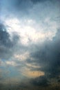 Beautiful summer storm. Background. Water droplets on the glass. Royalty Free Stock Photo