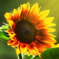 Beautiful summer sunflowers, natural blurred background, selective focus, shallow depth of field Royalty Free Stock Photo