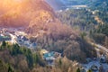 Beautiful summer sunset landscape view of the Hohenschwangau castle at Fussen Bavaria, Germany Royalty Free Stock Photo