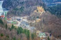 Beautiful summer sunset landscape view of the Hohenschwangau castle at Fussen Bavaria, Germany Royalty Free Stock Photo