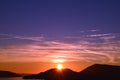 Beautiful summer sunset on the mountins at Italy Royalty Free Stock Photo