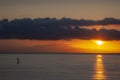 Sunset Over Legoe Bay on Lummi Island, Washington. Royalty Free Stock Photo