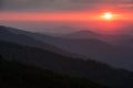 Scenic summer sunset and layers of ridges Royalty Free Stock Photo