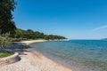 Beautiful summer view of empty beach, Cervar Porat, Croatia Royalty Free Stock Photo