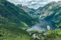 View of the Geiranger fjord in Norway Royalty Free Stock Photo