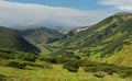 Beautiful summer view of Viluchinsky pass Royalty Free Stock Photo