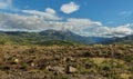 Beautiful summer view of Viluchinsky pass Royalty Free Stock Photo