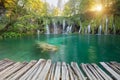 Beautiful summer waterfall