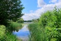 Beautiful summers day on the River Eden in the Kent countryside Royalty Free Stock Photo