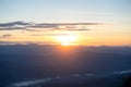 Beautiful Sun rise on `Doi Samer-Dao` at Sri Nan national park, Nan Province, Thailand. Royalty Free Stock Photo