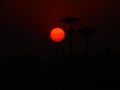 A Dark sun rise Royalty Free Stock Photo