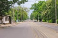 Beautiful sun rising sky with asphalt highways road in rural scene Royalty Free Stock Photo