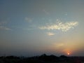 Beautiful sun set in Sangam city prayagraj allahabad