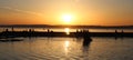 Beautiful sundown at Lake Balaton Royalty Free Stock Photo