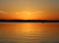 Beautiful sundown at Lake Balaton Royalty Free Stock Photo