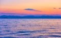 Beautiful sundown over Aegean Sea