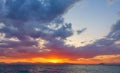 Beautiful sundown over the sea Royalty Free Stock Photo