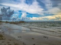 Beautiful sunet Sky with endless horizon in Mae Ram Phueng Beach