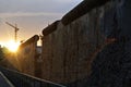 Beautiful sunflare on the berlin wall