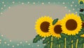 Sunflower background with space for text. AI Generated Royalty Free Stock Photo