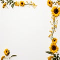 Beautiful Sunflower Charm Serene White