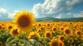 Beautiful sunflower field