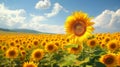 Beautiful sunflower field