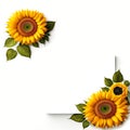 Beautiful Sunflower,Helianthus annuus. copy space. Generated AI