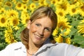Beautiful Sunflower Woman Royalty Free Stock Photo
