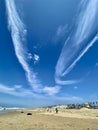 Huntington Beach coastline sky clouds