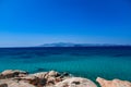 Beautiful view of the Mediterranean Sea of the island Naxos in Greece Royalty Free Stock Photo