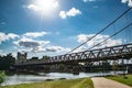 Colorful and scenic, the Brazos river in Waco Texas