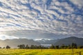 Sunrise over New Zealand`s Southern Alps Royalty Free Stock Photo