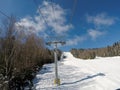 Beautiful sunny day on slopes of snowshoe mountain in cass west Royalty Free Stock Photo