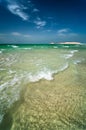 Beautiful sunny Jumeirah beach in Dubai Royalty Free Stock Photo