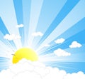 Beautiful sunny sky background Royalty Free Stock Photo