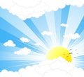 Beautiful sunny sky background Royalty Free Stock Photo