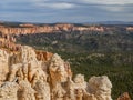 Beautiful sunny view of the Rainbow point of Bryce Canyon National Park Royalty Free Stock Photo