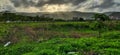 Beautiful Sunray through the dark clouds Royalty Free Stock Photo