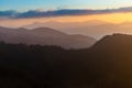 Beautiful sunrise above the Japanese Alps