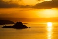 Beautiful sunrise above the Kefalos bay Royalty Free Stock Photo