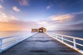Stunning Sunrise At Queenscliff Pier Royalty Free Stock Photo