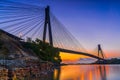 Beautiful sunrise at Barelang Bridge - Batam island Royalty Free Stock Photo