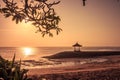 Beautiful sunrise on a beach in Bali Indonesia Royalty Free Stock Photo