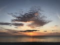 Beautiful sunrise on the beach of Diani Beach