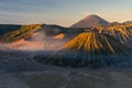 Beautiful sunrise at Bromo active volcano mountain, East Java, I Royalty Free Stock Photo