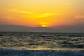 Beautiful Sunset in Clearwater Tampa Florida Beach Royalty Free Stock Photo