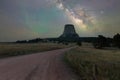 Beautiful Sunrise From Devils Tower in Wyoming Royalty Free Stock Photo