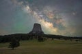 Beautiful Sunrise From Devils Tower in Wyoming Royalty Free Stock Photo